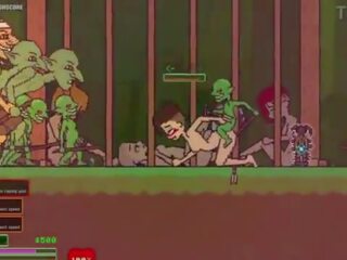 Captivity &vert; etapa 3 &vert; nu fêmea survivor fights dela maneira através barulhento goblins mas fails e fica fodido difícil deglutição liters de ejaculações &vert; hentai jogo gameplay p3