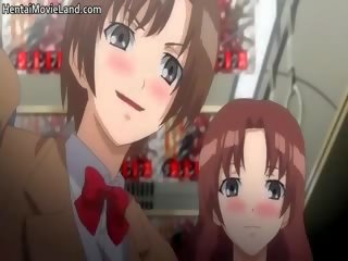 Oskyldig brunett animen hacka suger kuk part4