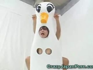 Japoniškas duck ponia facialed!