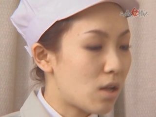 Captivating Japanese nurses giving BJs to sexually aroused patients